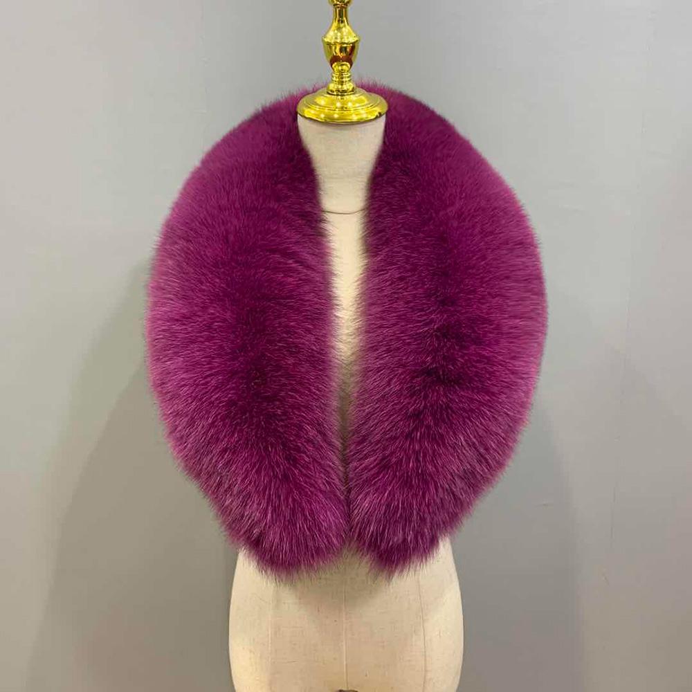 Custom Drop Shipping Fur Scarf Winter Warm Shawl Real Fox Raccoon Fur Collars