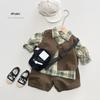 2025 Spring/Autumn Korean-Japanese Retro Plaid Shirt for Boys & Girls