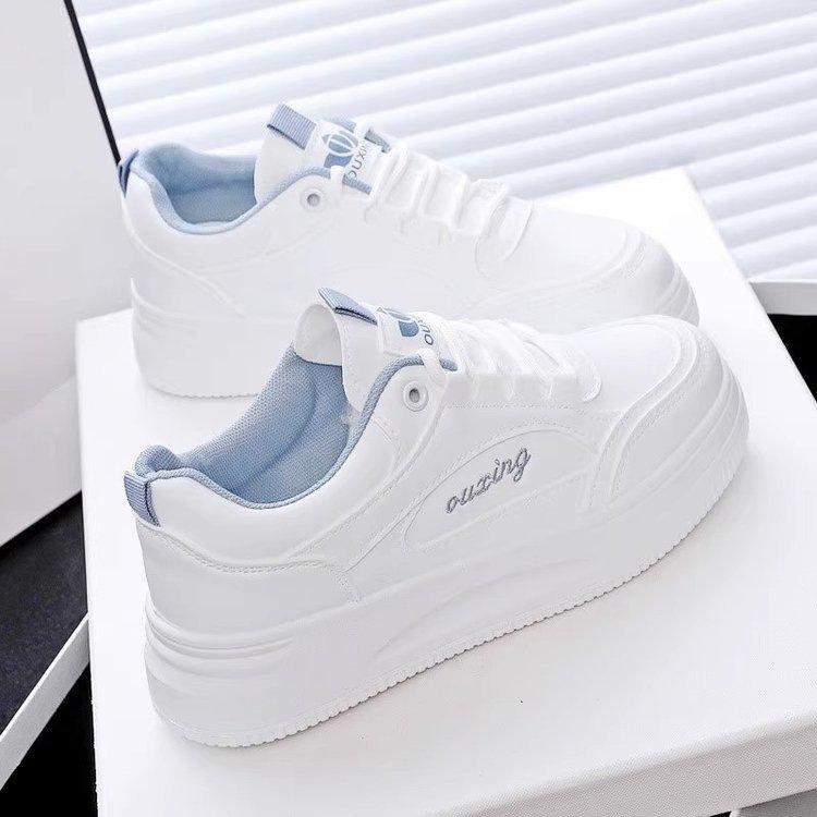 ins tide Korean version breathable little white shoes 2025 autumn women's shoes new height increase versatile casual sports thick baseplate shoes