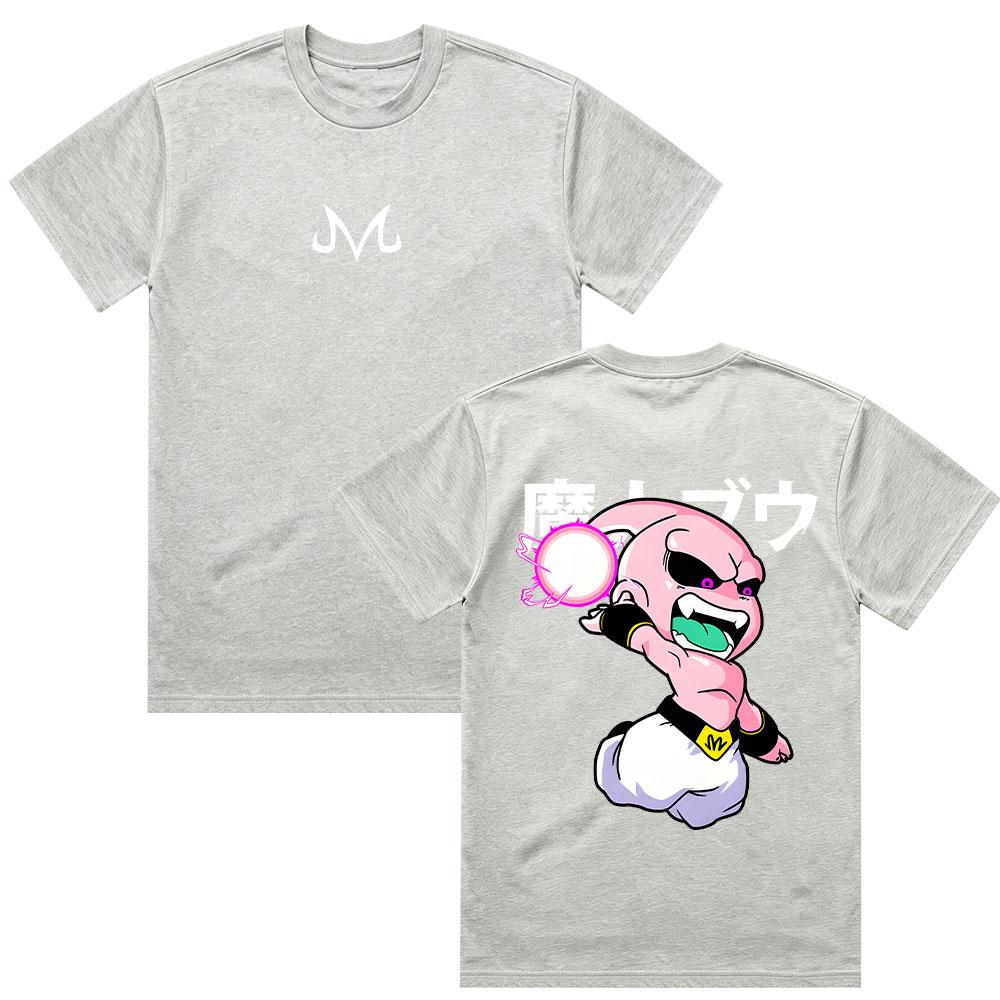2026 New Dragon Ball Anime Cotton T-shirt Summer New Majin Buu Printed Men's and Women's Street Hip Hop Casual Short Sleeve Top