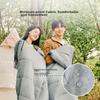 Jingdong Jingzao Camping Sleeping Bag, Outdoor Envelope-Style Hooded Sleeping Bag, Rock Gray, 1.5kg, 10-15℃