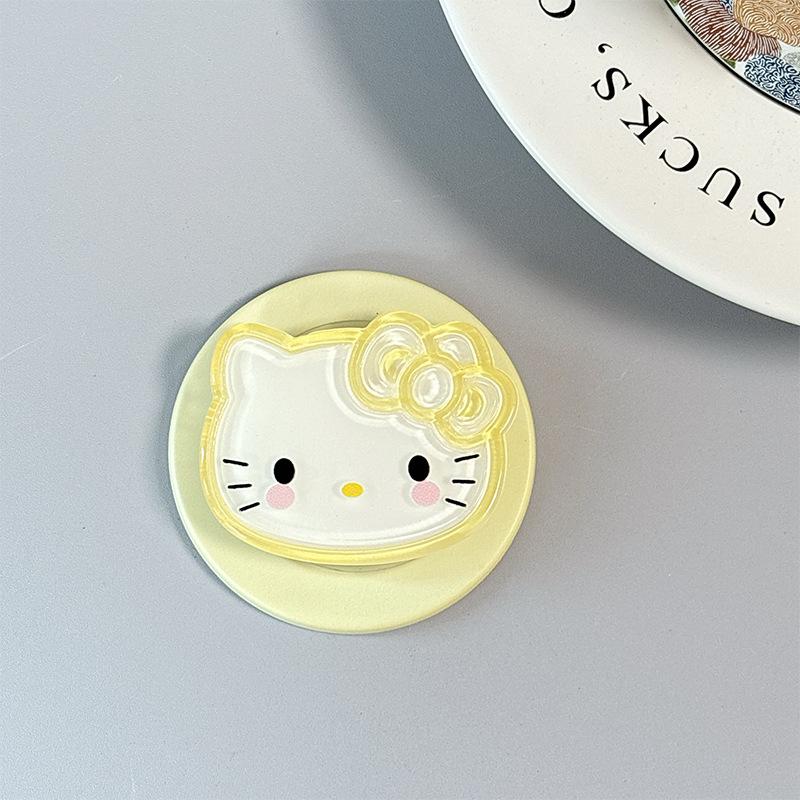 Cute Cartoon Small Fresh Kt Cat Mobile Phone Airbag Bracket Magnetic Desktop Paste Girl Cream Wind Ring