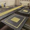 Table Runner Luxury High Quality Gold Rhinestones Faux Flannel Diamond Home Table Runners Pillow Case Table Mat For Wedding