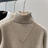 Women's High Neck Fleece-Lined Casual Sweater - Warm Autumn/Winter Top