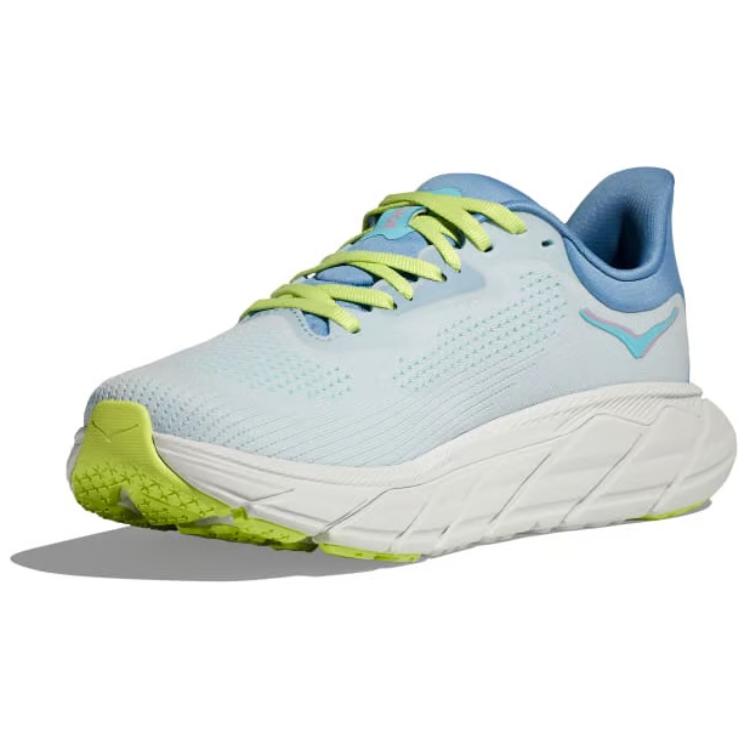 Hoka One One Arahi 7 Comfortable Versatile Shock Absorbing Durable Low Top Trail Running Shoes Women sneaker White Blue 1147890-ISK