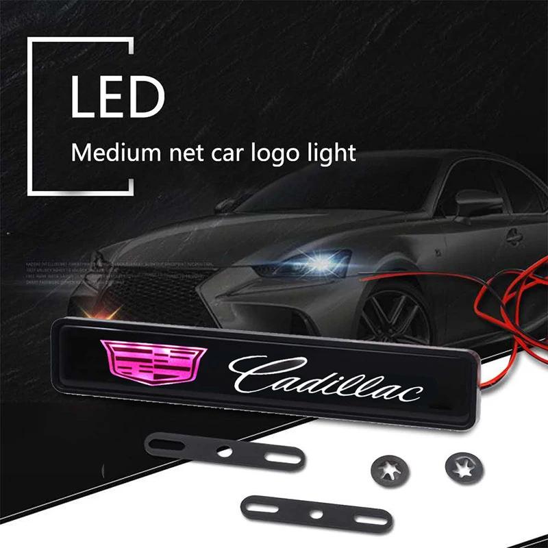 LED Car Front Grille Emblem Light Decoration For Cadillac Tiburon ATS BLS CT4 CT5 CTS EXT SLR SRX XT6 XTS Escalade Deville DTS