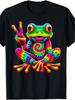 Tie-Dye Cool Frog Peace Sign Hippie Unisex T-Shirt