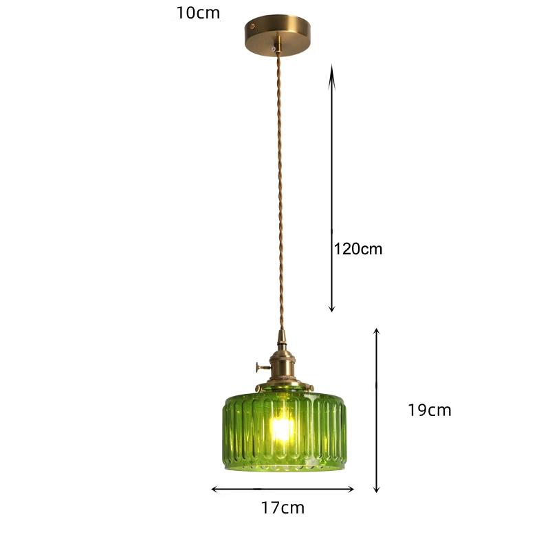 

Vintage Ripples Glass Pendant Lamp Bedroom Dining Room Kitchen Retro Pendant Light Indoor Decor Hanging Light Ceiling Chandelier