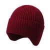 Men's Wool Hat, Ear Protection, Knitted Hat, Winter Autumn and Winter Thickened Warm Outdoor Cold Cycling Cold Hat Women