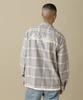 Avirex Long Sleeve Cotton Linen Ombre Size Light Size Size Men's Shirt, XL, Gray, 023, 783-3120014, L/S/C/L, A/DINER.
