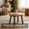 Wear-Resistant Wooden Stool Smooth Rounded Corners, Space-Saving, Footstool, for