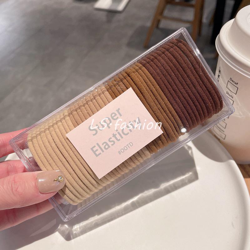 Colorful Macaron Hair Ties: Spring/Summer Elastic Bands for Ponytails