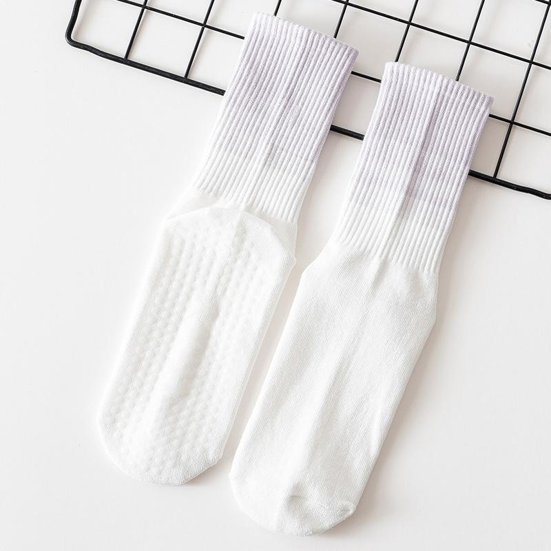 Yoga Socks Mid-Tube Combed Cotton Non-Slip Silicone Floor Socks Fitness Pu Lati Women'S Fitness Jump Sports Socks