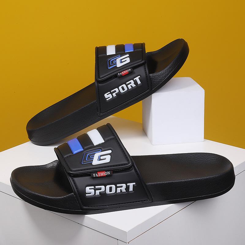 Mens Slippers Summer Outdoor Beach Shoe Indoor Home Slippers Soft Comfortable Family Flat Bathroom Slippers Mens Sandals