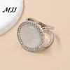 Round Scarf Ring Ring, Sparkling Rhinestone Slide Decorative Holder for Women Neckerchiefs Silk Scarves Shawls Shirts Lightweight