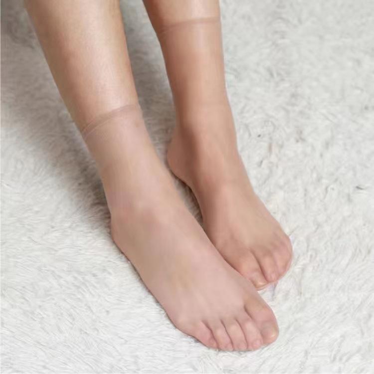 

5 пар женских ультратонких носков телесного цвета, летние прозрачные носки из хрустального шелка, сексуальные эластичные короткие носки до щиколотки, невидимые носки 35-40