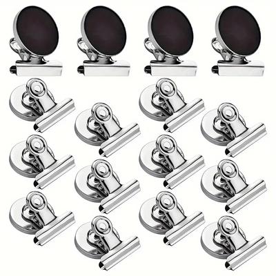 4/8 Stück Stark haftende magnetische Kühlschrankklammern Schwerlast-Kühlschrankmagnete Klammern für Whiteboard Büro Spind und Po-Displays