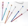 5 Pieces Metal Crochet Needle Beads Crochet Hook Set Metal Knitting Needle Crochet Accessories for Handicrafts