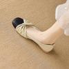 Women's Low-Heeled Flat Shoes - Chunky Heel Bean Shoes in a Chic, Fragrant Style