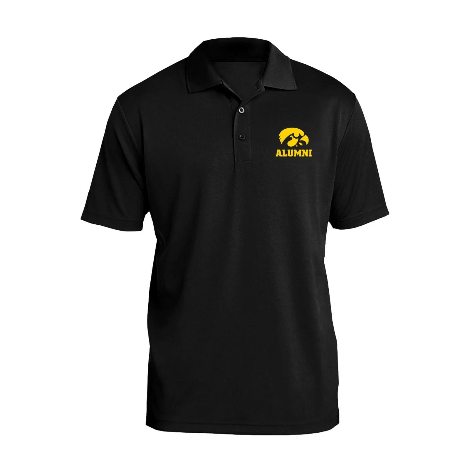 Iowa Hawkeyes Primary Alumni LC Polo - Black 3XL