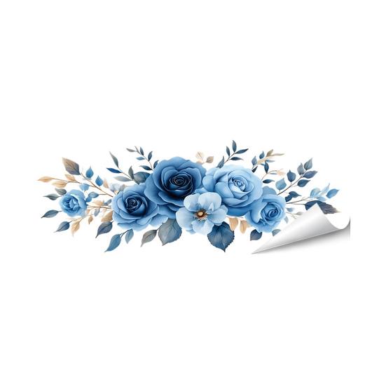 Autocollant pour abattant de WC Fleurs Autocollant Mural de Salle de Bain Adhésif DIY Imperméable Décalcomanies Florales pour Abattant de WC Décoration de Chasse d'Eau de Salle de Bain