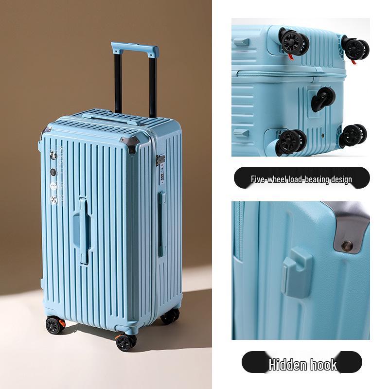 Premium 28-Inch Multi-Functional Women's Trolley Luggage with Brake Universal Wheels and Password Lock