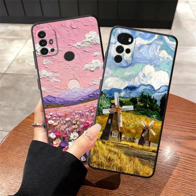 Case for Motorola Moto Edge 20 Pro 30 Lite G32 G52 G60s G51 G73 G22 Edge40 G53 G30 G50 G71 Phone Cover Creative Oil Painting