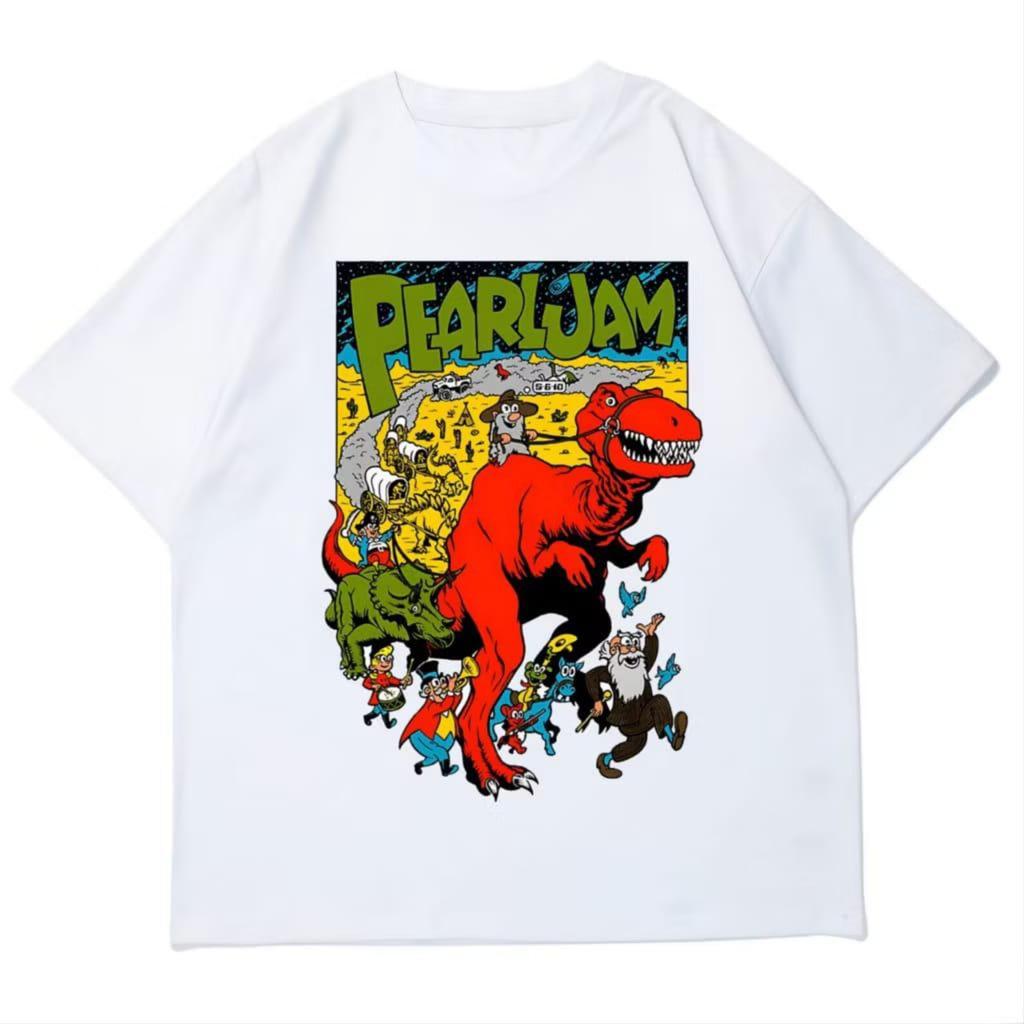 T-shirt Grafica Dinosauro Cartone Animato Retrò Tempi Antichi Vintage - Maglietta Colorata Stile Fumetto Taglia Unisex S-5XL