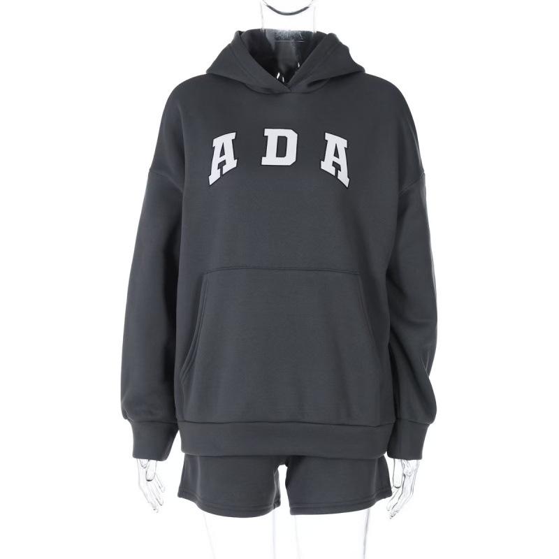 

Trendy Women s Loose Fit Graphic Hoodie - Stylish and Versatile Casual Streetwear 2XL темно-сірий