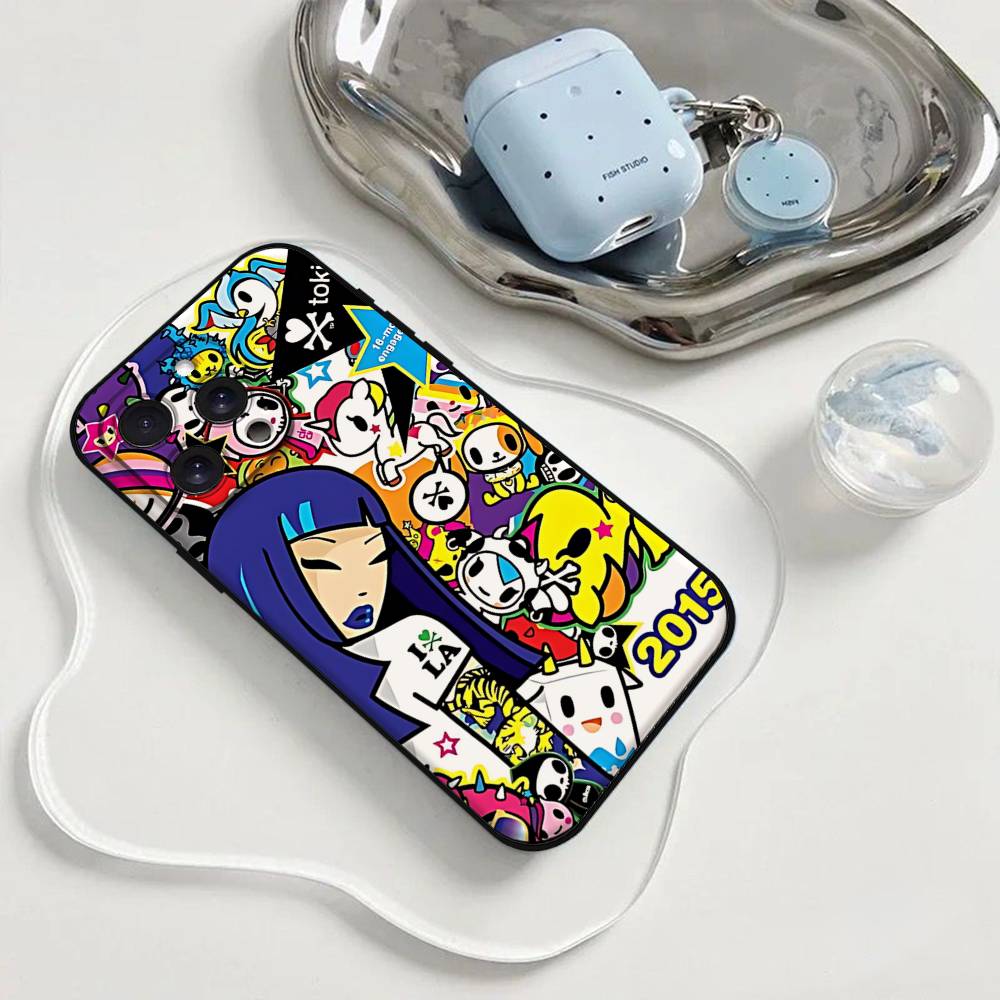 Japan T-Tokidokis Phone Case Phone Case For Iphone 17 16 15 11 13 14 Pro Max X Xr Xs Max 12mini Black Shell Cover Case
