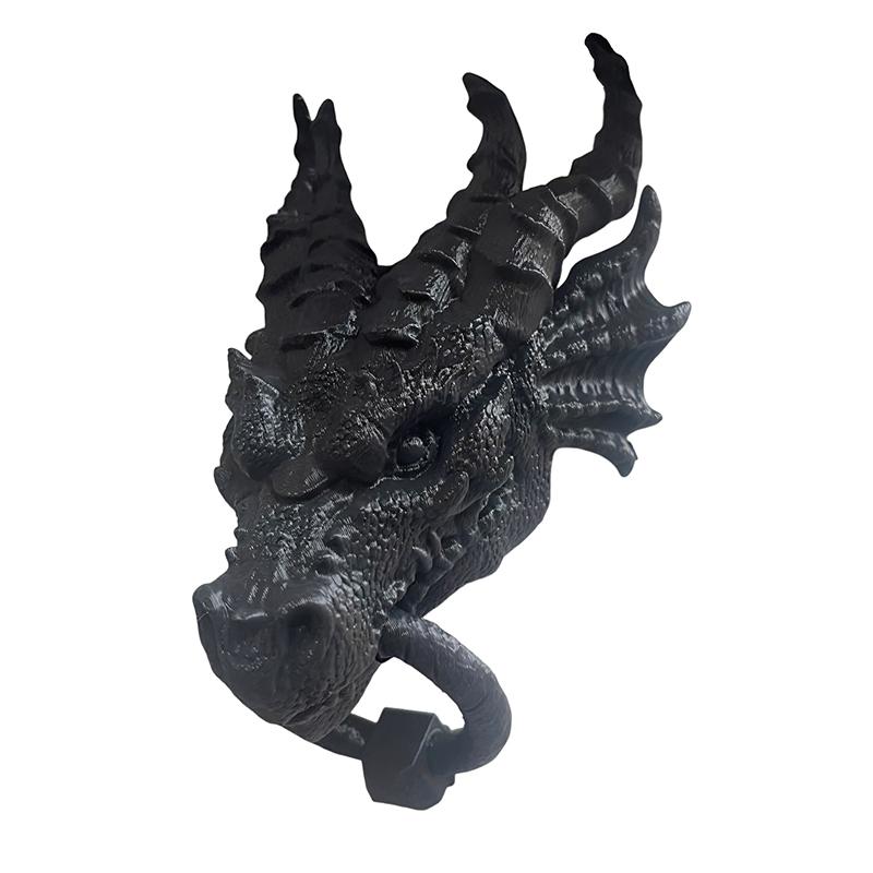 Dragon Door Knocker Goth Home Decor Gothic Home Dragon Wall Decor Dragon Head Statue Decoration For Home Office Decor