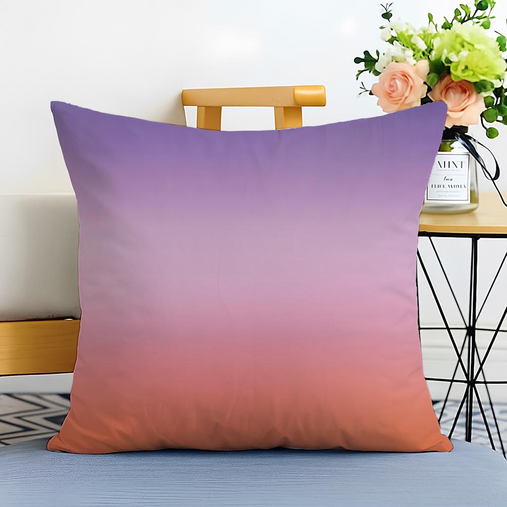 G-Gradient Ink Wash Cushion Cover Washable Linen Pillowcase Soft For Sofa Bed Cozy Home Room Decor