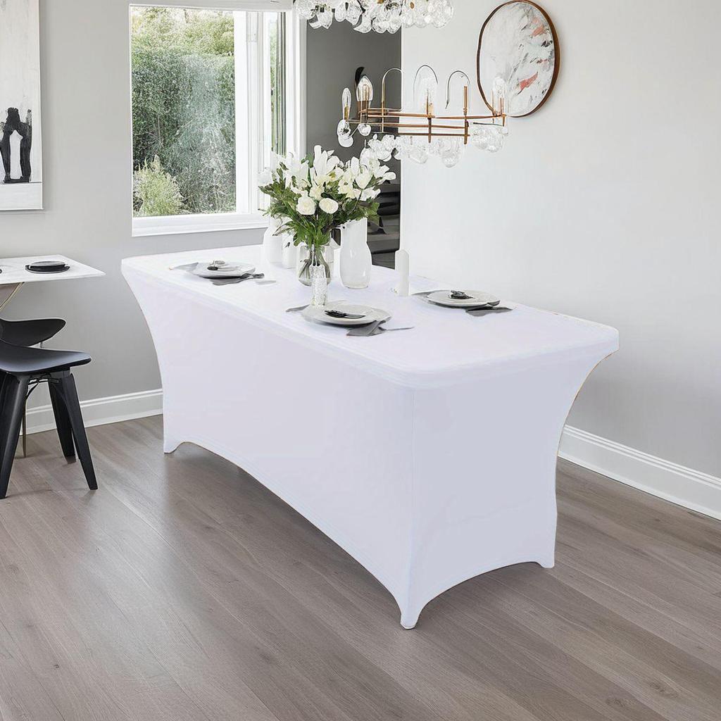 Stretch Cocktail Table Cover and Skirt for Events