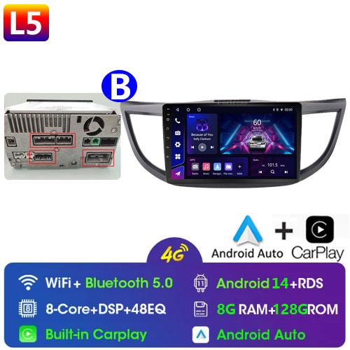 Android 14 For Honda CR-V CRV 2012 - 2015 GPS Carplay Auto Car Radio Multimedia Video Player Stereo WIFI 4G BT RDS 7862S
