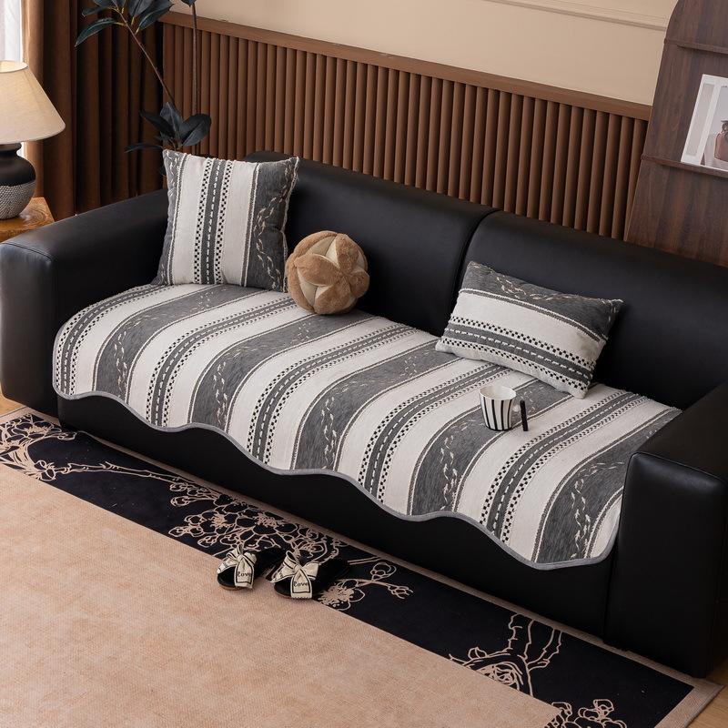 French Premium Sofa Cushion  New Four-Season Universal Straight Row Special-Shaped Seat Cushion Fixed Non-Slip Sofa Cover