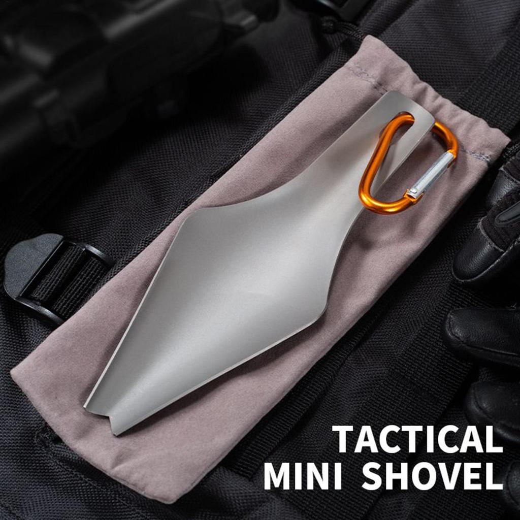 Camping Backpacking Shovel Ultra light TA2 Titanium Hiking Trowel Portable Lightweight Outdoor Survival Shovels For Backpacking