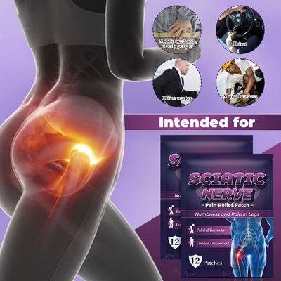 12 Patches/bag Sciatic Nerve Acupoint Plaster Patch for Low Back Pain and Sciatic Bone Discomfort To Relieve Pain