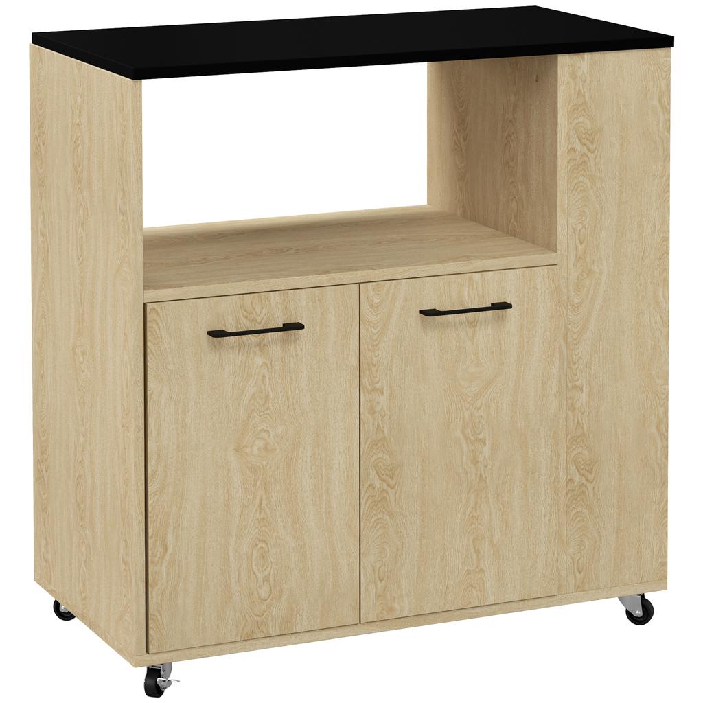 Kitchen Trolley Cart With Multi Storage And Wheels 75 X 40 X 80.5 Cm