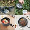 Camping Cookware Kit Foldable Outdoor Cooking Utensils Hard Alumina Save Space Equipment Heat-Resistance For 2-3 People Picnic
