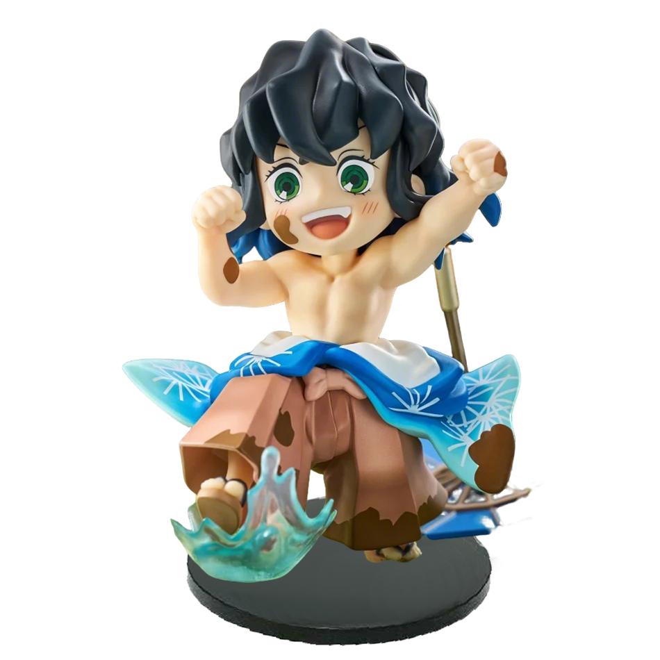 New Demon Slayer Plum Rain Season Blind Box Q Version Figures Umbrella Scene PVC Collectible Model Toy Gift for Anime Fans