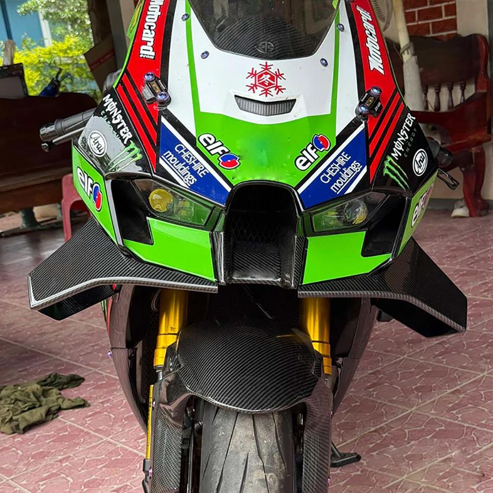 For Kawasaki ZX10R ZX-10R 2022-2025 2024 ZX-10RR ZX10RR 2025 Motorcycle Winglets Aerodynamic Wind Side Wings Spoiler Fairing
