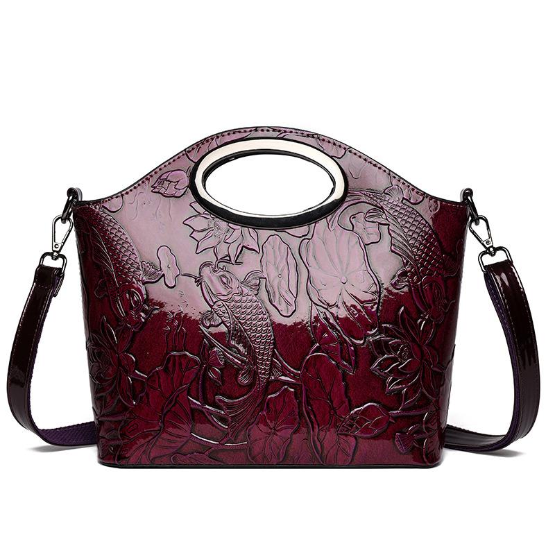 

Новые женские сумки в этническом ретро-стиле - вместительные модные и универсальные сумки через плечо и сумки с цветочным тиснением