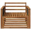 Outdoor Middle Sofa Solid Acacia Wood Natural Finish