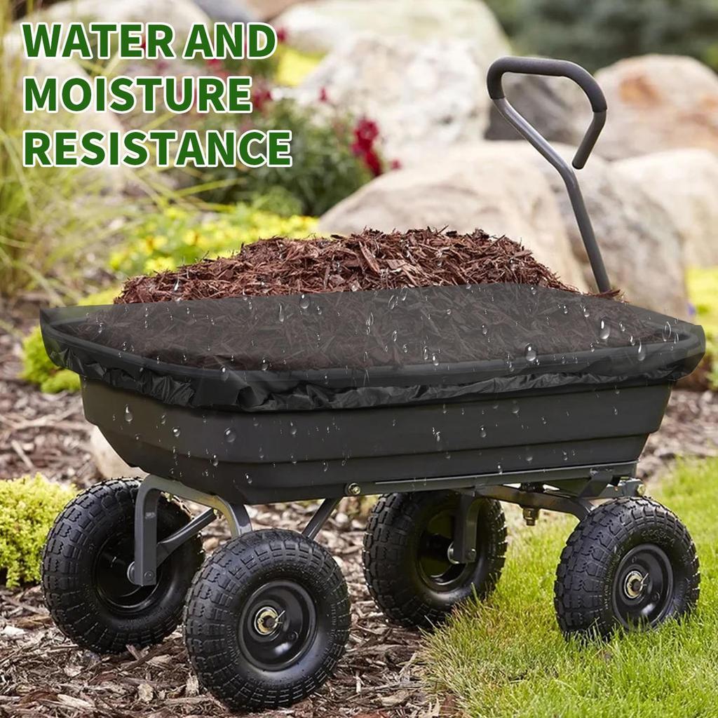 Utility Cart Cover Garden Cart Cover UV Resistant Waterproof Storage For Trolley Shopping Farm Camping Garden Barn Outdoor