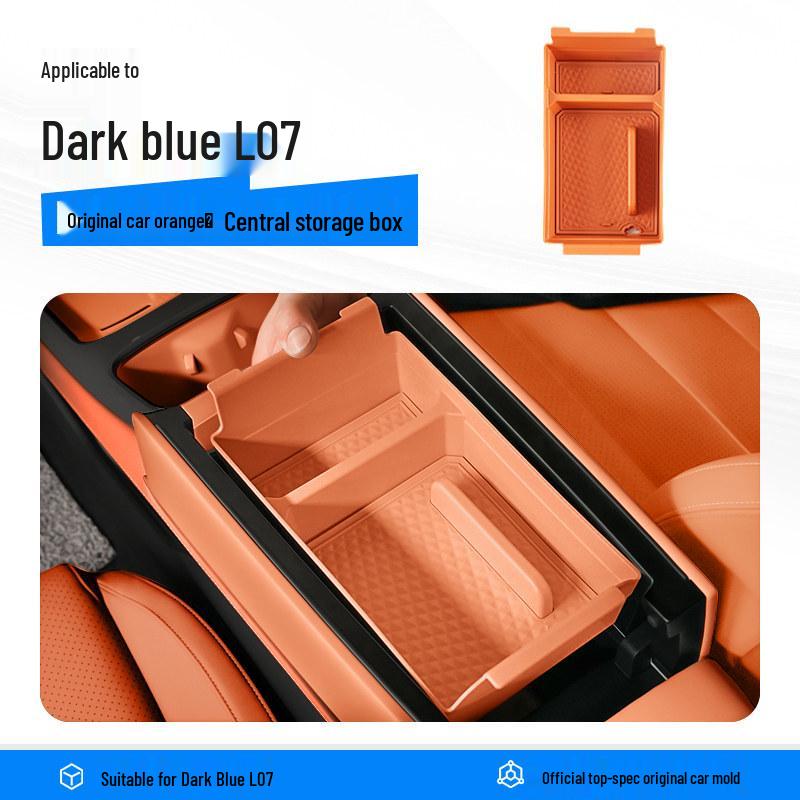 Deep Blue L07 Armrest Storage Box for Center Console - Car Interior Accessory