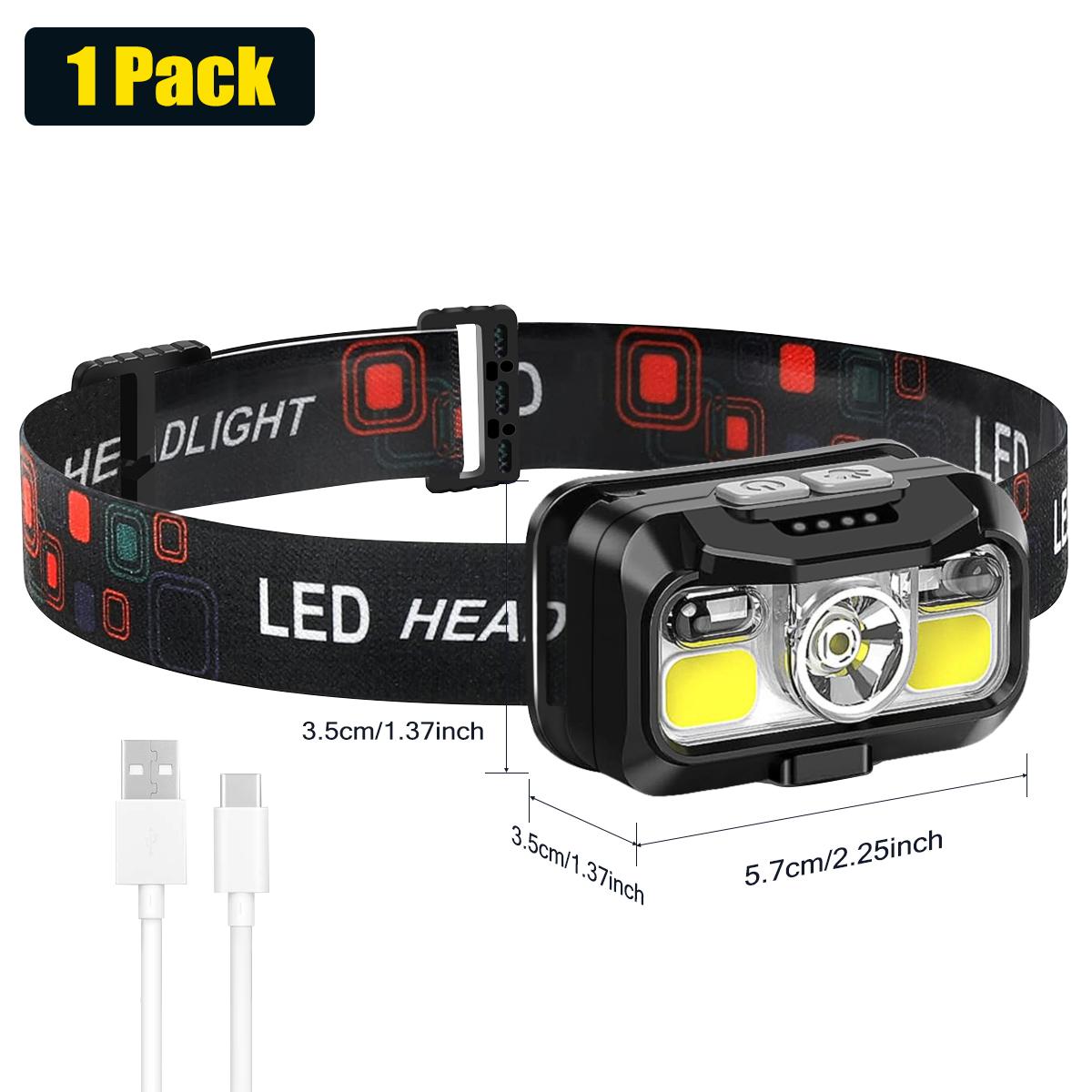 

Налобный фонарь перезаряжаемый светодиодный налобный фонарь для отдыха на открытом воздухе с белыми красными огнями 1200 люмен супер яркий налобный фонарь 8 режимов для кемпинга