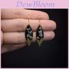 Bohemian Flower Leaf Drop Earrings With Electroplated Copper For Womens Jewelry Accessory
