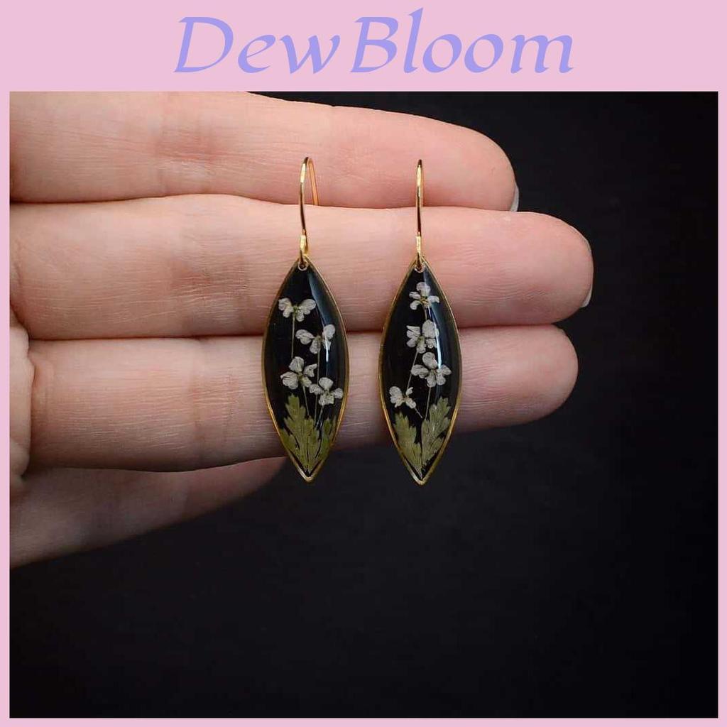 Bohemian Flower Leaf Drop Earrings With Electroplated Copper For Womens Jewelry Accessory
