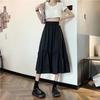 White Pure Desire High-Waist A-line Midi Skirt for Women - Summer 2025