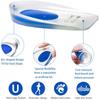 2 Pairs Silicone Half Heel Pad Transparent Insole Half Pad Increased Shoe Mat